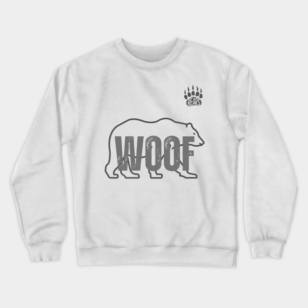 Woof Bear Crewneck Sweatshirt by CreativeTees23